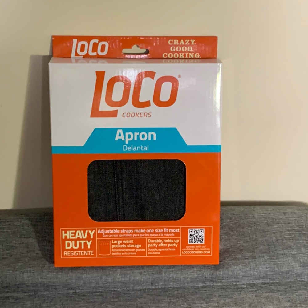 LoCo Heavy Duty Cooking Apron w/pocket  - Black